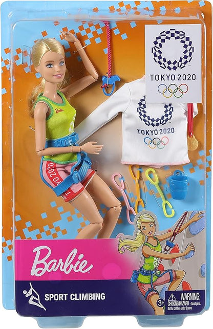 Barbie GJL75 Tokyo Olympic License Barbie Sports Climbing Senshu Tokyo 2020 Olympics (Dress Up Dolls, Accessory Set)
