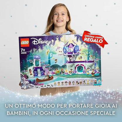 LEGO 43215 Disney The Enchanted Tree House Set of 13 Mini Dolls Including Princess Jasmine, Belle, Elsa and Anna, Christmas Gift for 7 Year Old Children, Girls, Boys, Disney 100 Toys