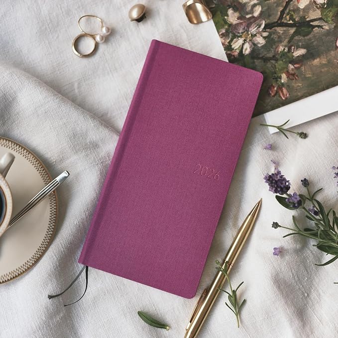 HOBONICHI Planner, 2026 Weeks, English Edition, Colors/Piani Purple, Starts from January, Weekly Notebook, Weekly Left, Slim and
