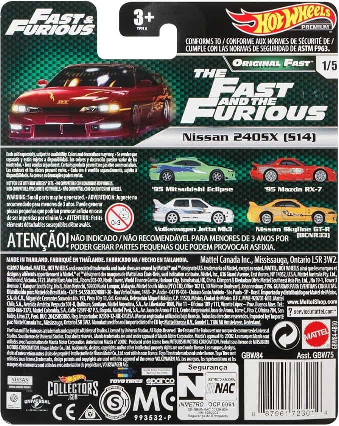 Hot Wheels Premium Fast and Furious : Nissan 240SX (S14)