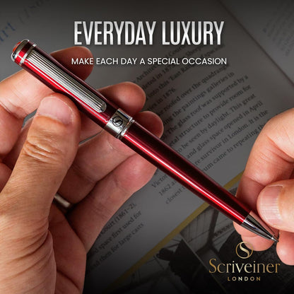 Scriveiner Deep Crimson Ballpoint Pen Scriveiner