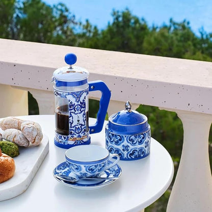 Bialetti Dolce & Gabbana Blue Mediterraneo French Press (350ml) Coffee Press Coffee Maker