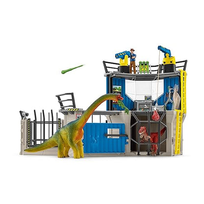 Schleich  Toy Dinosaur Research Station 33-Piece Playset for Kids Ages 4-12
