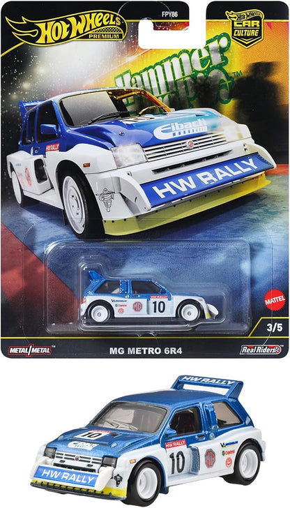 Hot Wheels HRW09 Car Culture Hammer Drop MG Metro 6R4 Vehicle Toy Mini Car 3 Years Old Blue