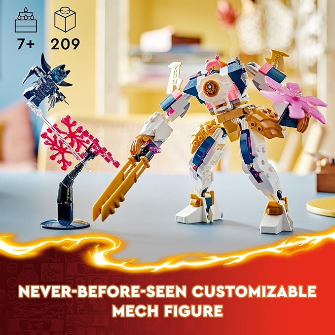 LEGO Ninjago Sora’s Elemental Tech Mech Toy 71807 (209 Pieces)