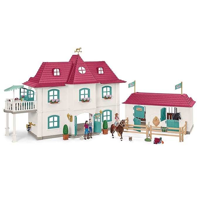 Schleich - 42551 Lakeside Country House and Stable, Multi Color