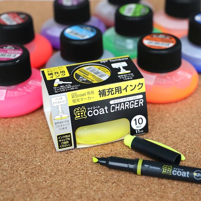 TOMBOW  Pencil Highlighter Refill Ink Fluorescent Coat Charger Yellow 5 Pieces WA-RI91-5P