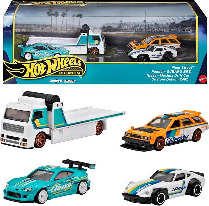 Hot Wheels Premium Collector Set - Drifting Vehicle Toy Mini Car 3 Years Old and Up HRT53