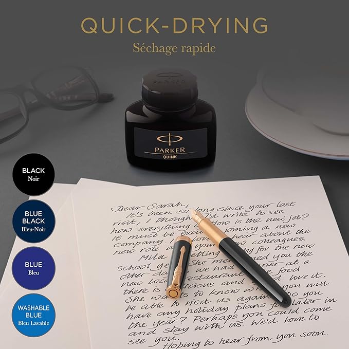 Parker  Super Quink 2-oz Ink Bottle, Black Ink, 1 Unit per Pack (S0037460)