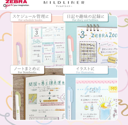 Zebra Mildliner WKT7-40C-AZ Highlighter, 40 Colors, Case Box Included
