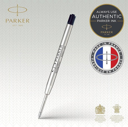 Parker 1950369 Quink Flow Ballpoint Pen Refill, Black, Single Pack, Black, M Medium, 0.04 inches (1.0 mm), Oil-based, Ballpoint Refill