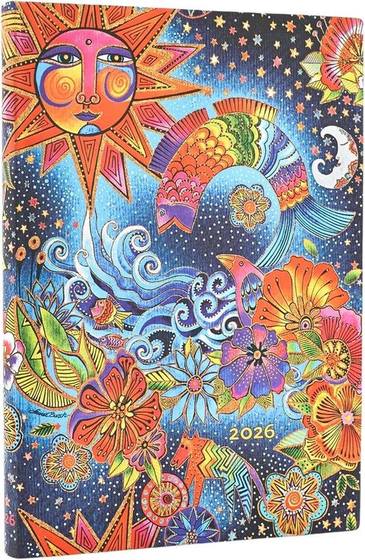 Paperblanks/Paper Blanks FJ1220-8 2026 Diary Softcover Midi Celestial Magic
