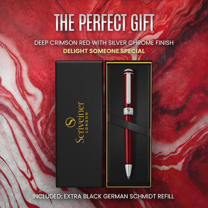 Scriveiner Deep Crimson Ballpoint Pen Scriveiner
