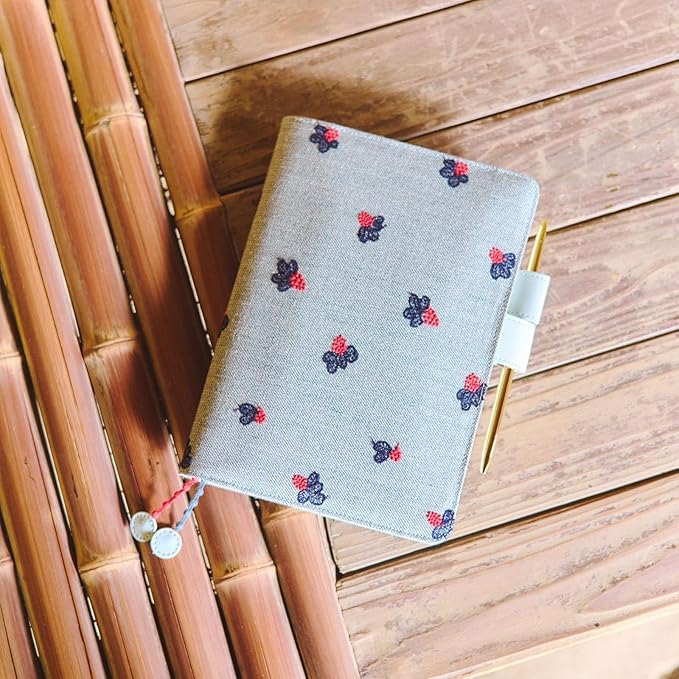Hobonichi Notebook Cousin (A5) Notebook Cover Mina Perhonen/Light berry (green)