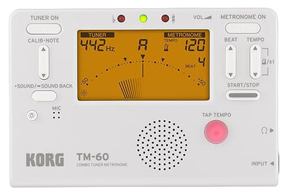 Korg Tuner Metronome TM-60 -White TM-60-WH