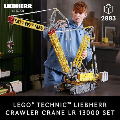 Lego Technic Lie'bherr Crawler Crane LR 13000 42146 Advanced Building Kit for Adults, Build and Display a Rewarding Project, Model Crane with Incredible Details Including Winch System and Luffing Jib