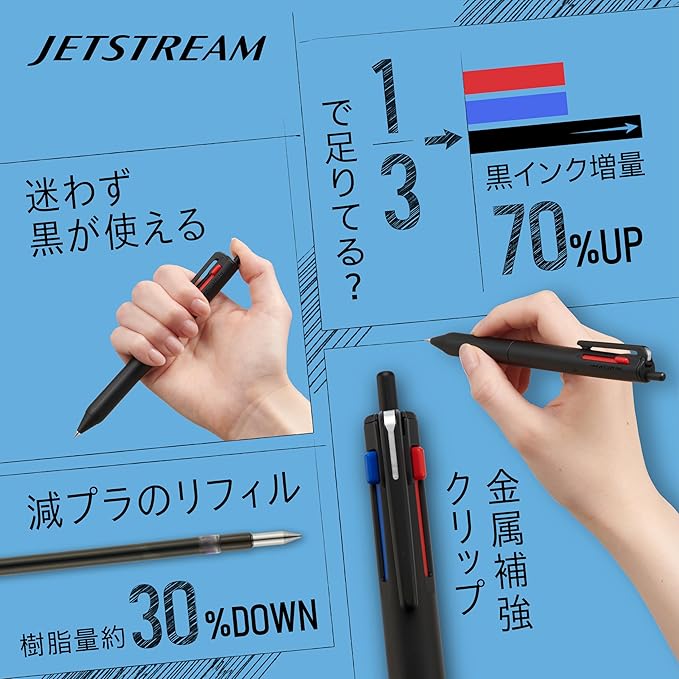 uni Mitsubishi Pencil SXE350705.37 Jetstream 0.5 Greige Easy to Write 3 Color Ballpoint Pen