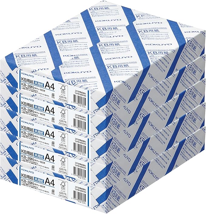 Kokuyo PPC Paper, Multipurpose Paper, FSC Certified, 64G, A4, 250 Sheets, KB-239N