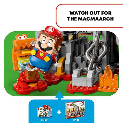 LEGO Super Mario Dry Bowser Castle Battle Expansion Set, Collectible Bowser Toy Playset to Combine with a Starter Course, Super Mario Day Toy, Video Game Toy for Kids Ages 8-10, 71423