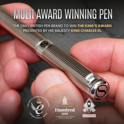 Scriveiner Stainless Steel Ballpoint Pen Executive, Best Ballpoint Pen Gift Set for Office, Nice Pen