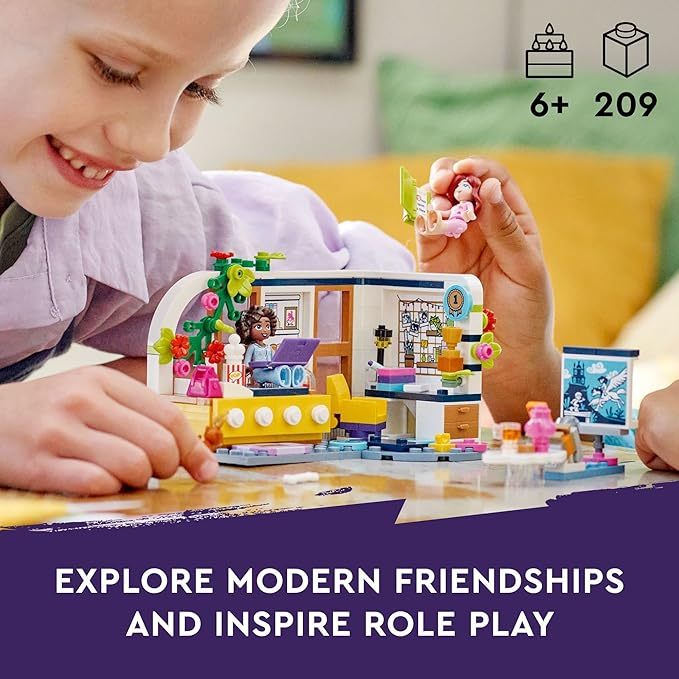 LEGO Friends Aliya's Room 41740 Building Toy Set (209 Pcs),Multicolor
