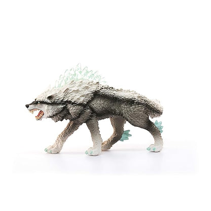 Schleich Snow Wolf Figurine Toy, Multicolor