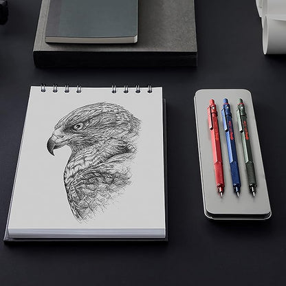 Rotring Mechanical Pencil, Iron Blue 600 2114266 0.5mm Rotring Mechanical Pencil Fine Writing Stationery German Drafting Pen Professional Ballpoint Pen