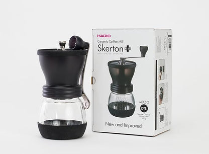 Hario Ceramic Coffee Mill - "Skerton Plus", Glass (MSCS-2DTB)