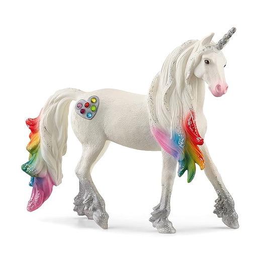 Schleich 70725 Rainbow Unicorn Stallion for Children from 5-12 Years Bayala Toy Figure