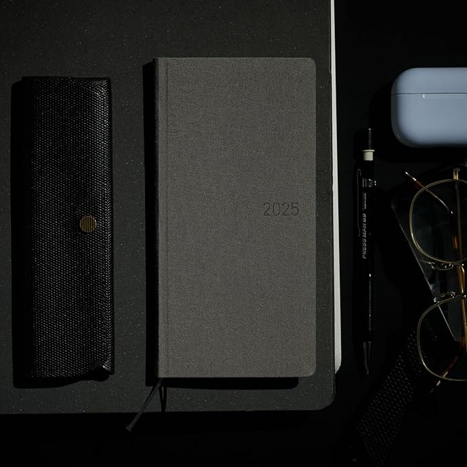 Hobonichi 2025 Weeks, Colors, Smoke Gray, Starting January, Weekly Notebook, Weekly Left, Slim Vertical