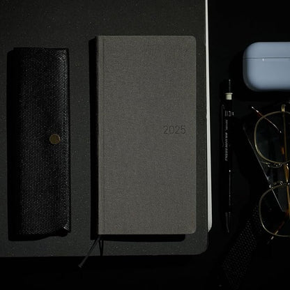 Hobonichi 2025 Weeks, Colors, Smoke Gray, Starting January, Weekly Notebook, Weekly Left, Slim Vertical