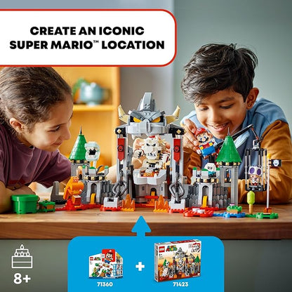 LEGO Super Mario Dry Bowser Castle Battle Expansion Set, Collectible Bowser Toy Playset to Combine with a Starter Course, Super Mario Day Toy, Video Game Toy for Kids Ages 8-10, 71423