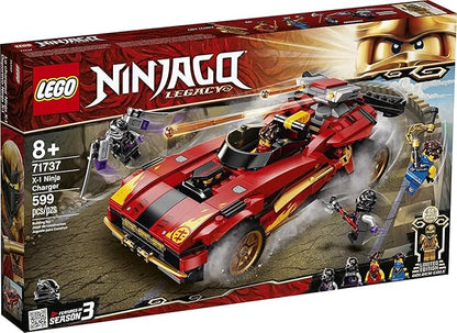 Lego NIN-Jago Legacy X-1 Nin-ja Charger 71737 Nin-ja Toy Building Kit Featuring Motorcycle and Collectible Minifigures, New 2021 (599 Pieces)