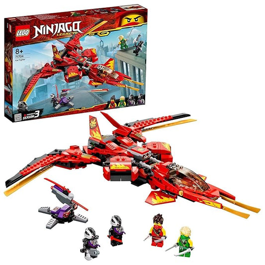 LEGO 71704 Ninjago Legacy Kai Fighter Toy Jet Playset with Nindroid Action Figures,513 Pieces Multicolor