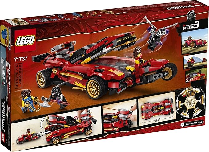 Lego NIN-Jago Legacy X-1 Nin-ja Charger 71737 Nin-ja Toy Building Kit Featuring Motorcycle and Collectible Minifigures, New 2021 (599 Pieces)