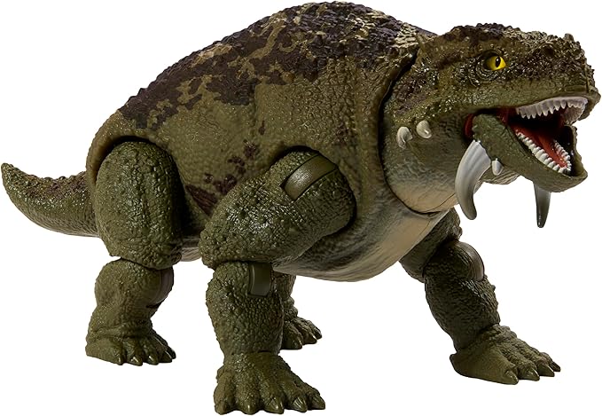 Mattel Jurassic World JDJ08 Hammond Collection Scutosaurus Children's Figure, Dinosaur Toy, Total Length: Approx. 5.5 inches (14 cm), 8 Years Old and Up Green