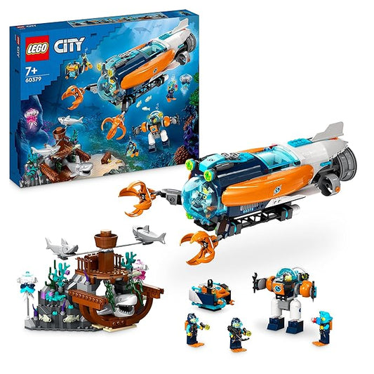 LEGO City Deep-Sea Explorer Submarine 60379 Building Toy Set (842 Pieces)