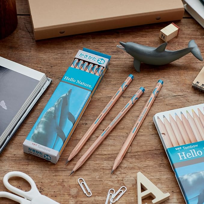 TOMBOW Pencil Hello Nature 2B Dolphin 12 Dozen KB-KHNDL2B-12P