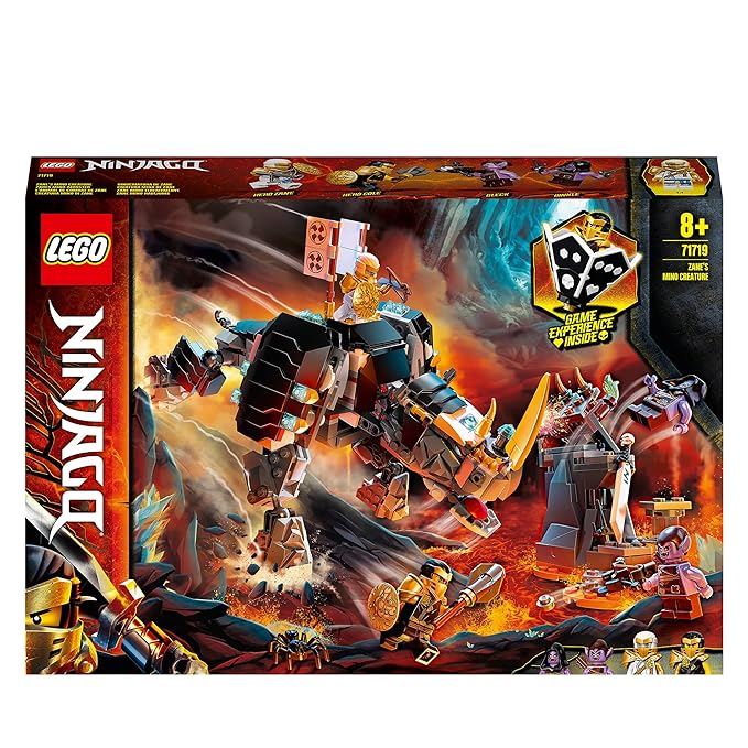 LEGO 71719 Ninjago Zane's Mino Creature 2in1 Building Set and Board Game for Kids (Multicolor) (57 Pieces)