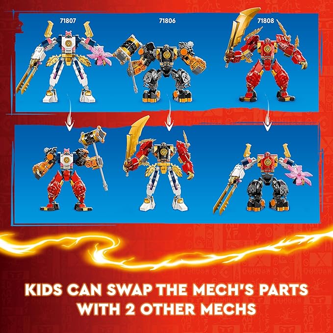 LEGO Ninjago Sora’s Elemental Tech Mech Toy 71807 (209 Pieces)
