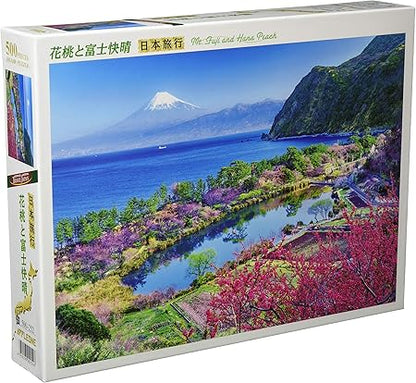 500 Piece Jigsaw Puzzle Flower Peach and Fuji Clear Harvest (Shizuoka)