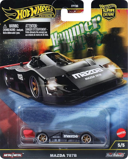 Hot Wheels HRW08 Car Culture Hammer Drop Mazda 787B Vehicle Toy Mini Car 3 Years Old Black