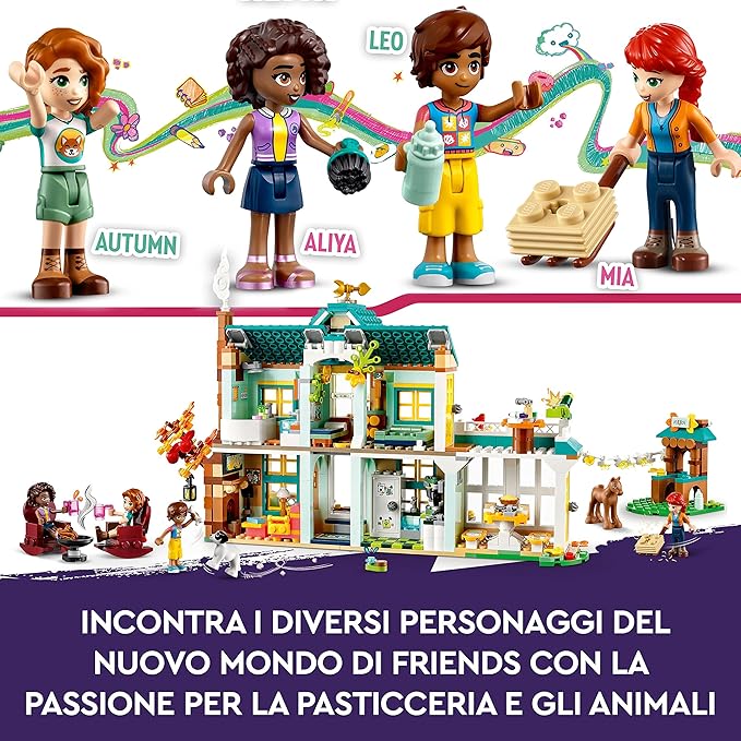 LEGO Friends Autumn's House 41730 Building Toy Set (853 Pieces), Multi Color