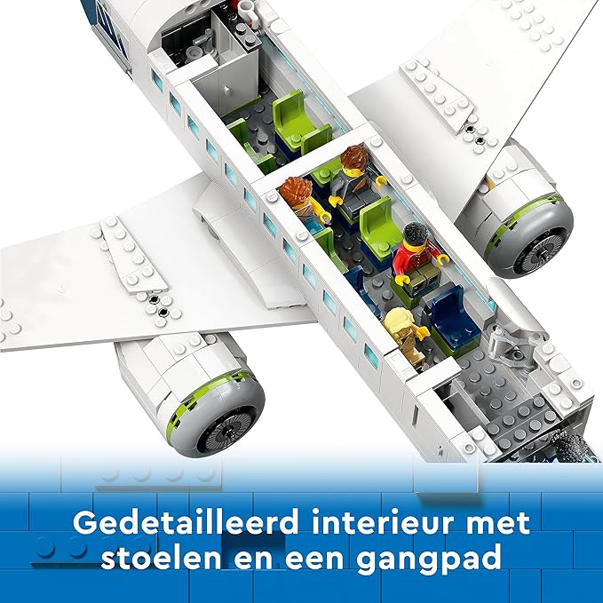 LEGO City Passenger Airplane 60367 Building Toy Set (930 Pieces),Multicolor