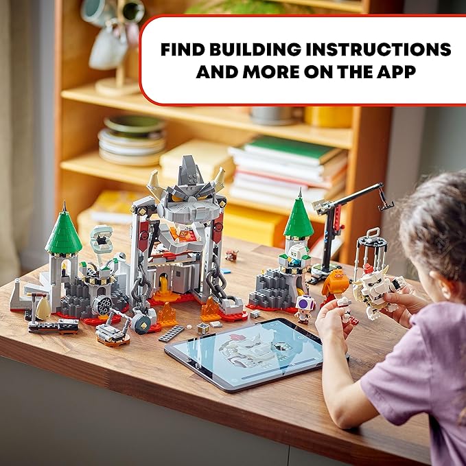 LEGO Super Mario Dry Bowser Castle Battle Expansion Set, Collectible Bowser Toy Playset to Combine with a Starter Course, Super Mario Day Toy, Video Game Toy for Kids Ages 8-10, 71423