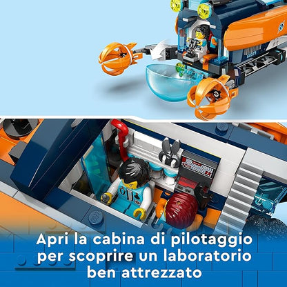 LEGO City Deep-Sea Explorer Submarine 60379 Building Toy Set (842 Pieces)