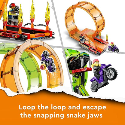 LEGO City Double Loop Stunt Arena 60339 Building Kit (598 Pieces), Multi Color