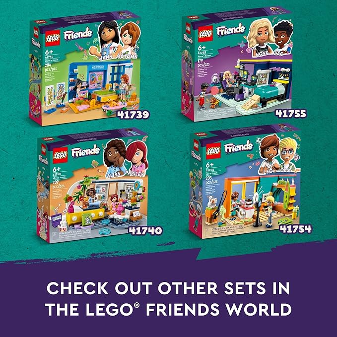LEGO Friends Aliya's Room 41740 Building Toy Set (209 Pcs),Multicolor