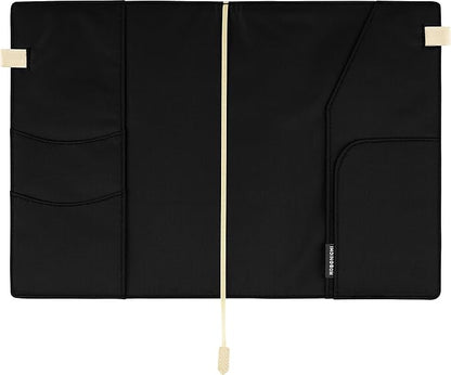 Hobonichi planner day-free (A5 size) notebook cover / BS light (Black)