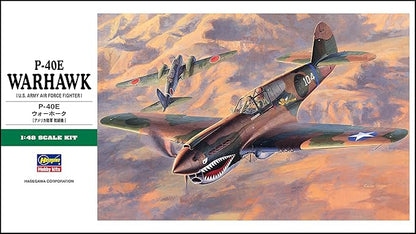 Hasegawa 1/48 US Army Fighter P-40E Warhawk Plastic Model JT86